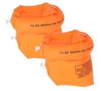 MOTHNUR Manguitos Hinchables para Adultos Brazaletes de Brazos Inflables de PVC Seguro Doble Cámara Anillos Flotadores Naranja para Piscina y Aprendizaje de Natación Paquete