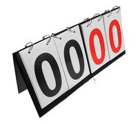 MOTHNUR Marcador de Mesa Portátil 4 Dígitos Base Estable Plástico Resistente Números Negro y Rojo para Puntuación Billar Baloncesto Fútbol y Juegos de Mesa