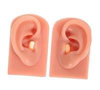 MOTHNUR Modelo De Perforación Oreja Silicona Para Práctica 2 Unidades Tamaño Pequeño Color Piel Oscura Reutilizable Para Profesionales y Estudiantes En Formación Médica