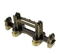 MOTHNUR Modelo Decorativo de Aleación del Puente Torre de Londres, Escultura Arquitectónica Europea Vintage, Adorno Metálico para Escritorio y Decoración del Hogar, Accesorio Fotográfico