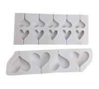 MOTHNUR Molde de Silicona para Piruletas en Forma de Corazón 2 Piezas 1 Grande 4 Cavidades 1 Pequeño 10 Cavidades Reutilizable Flexible Apto para Cocina y Repostería Molde para