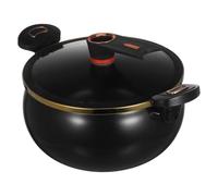 MOTHNUR Olla de Cerámica Esmaltada Antiadherente de 8l con Tapa de Vidrio y Diseño de Micro Presión, Olla Grande para Cocinar Sopa y Guisos, Apta para Uso Doméstico y Cocina Familiar