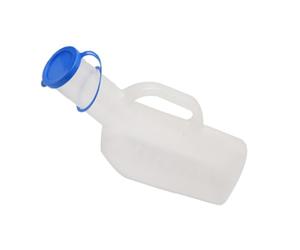 MOTHNUR Orinal para Pacientes Masculino Tapa, Botella Urinaria de Gran Capacidad 1000ml, Plástico Duradero y Ergonómico, Adecuado para Ancianos y Uso en Hospital