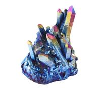 MOTHNUR Ornamento de Racimo de Cristal Natural con Recubrimiento de Colores Adorno de Escritorio para Decoración de Mesa Cúmulos de Roca Cristalina para Hogar y Oficina Estilo Aleatorio