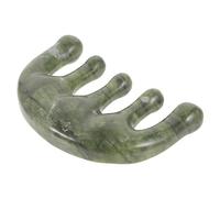 MOTHNUR Peine De Jade Masajeador Para Cuero Cabelludo 1 Unidad Tamaño Mini Color Verde Oscuro Herramienta Gua Sha Para Mujeres y Hombres Uso Diario