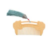 MOTHNUR Peine de Madera Hecho Mano con Manual Diseño Tallado de Candado Ruyi Finos para Masaje de Cabelludo y Barba Regalo Elegante para Mujer y Hombre