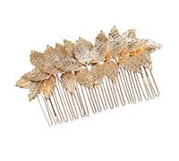 MOTHNUR Peineta De Hojas Doradas Para Novia Tamaño Mediano Peine Decorativo Para Mujer Boda Fiesta Accesorio Cabello Elegante y Ligero