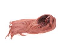 MOTHNUR Peluca Larga Lisa Rosa Raya al Peluca Sintética Resistente al Calor para Disfraz de Halloween Fiestas y Uso Diario de Mujer