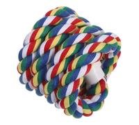 MOTHNUR Percha de Algodón Espiral para Pájaros Columpio y Cuerda Masticable para Jaulas de Loros y Periquitos Accesorio Flexible y Colorido para Ejercicio