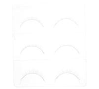 MOTHNUR Pestañas Postizas Blancas de Maquillaje y Cosplay 3 Pares Cortas Naturales Cruzadas para Mujeres Principiantes Uso Diario y Fiestas