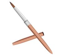 MOTHNUR Pincel para Nail Art Liner con Mango Metálico Rosa Dorado Bolígrafos para Decoración de Uñas Diseño Preciso para Manicura Profesional y Uso Casa para Dibujo de Líneas y Detalles