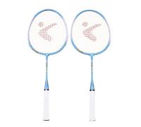 MOTHNUR Raqueta Bádminton Aluminio para Ligera y Duradera con Diseño de Dibujos Animados Set de Entrenamiento al Aire Colores Azul o Rosa Aleatorios para Juego y Práctica