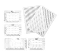 MOTHNUR Regla de Plantilla de Dibujo de Plástico 6 Piezas para Sobres y Cartas 4 Diseños 2 para Examen Herramienta Portátil para Manualidades y Escritura Creativa