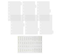 MOTHNUR Separadores para Archivador de Anillas con Pestañas Extraíbles Transparentes de PP Mate con Pegatinas Doradas para Clasificación Rápida Cuadernos y Documentos