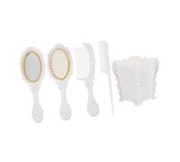 MOTHNUR Set De Cepillos y Peines Cabello Vintage 5 Piezas Tamaño Compacto Cerdas Flexibles Para Todo Tipo De Cabello y Soporte Organizador De Brochas Para Mujer y Niños