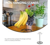 MOTHNUR Soporte Colgante para Frutas de Hierro con Diseño Geométrico Hueco Organizador Moderno para Cocina y Salón Gancho Doble para Plátanos y Uvas Ahorro de Espacio para Hogar y Oficina