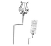 MOTHNUR Soporte para Partituras de Saxo Alto Plateado, Soporte Portátil de Hierro Resistente, Atril para Partituras de Música de Marcha, Accesorio para Músicos en Práctica