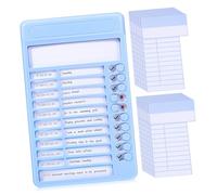 MOTHNUR Tablero de Planificación Azul con de Tareas Gráfico de Rutina Diario Deslizante Soporte Plegable para Pared o Escritorio Organizador Visual de Horarios con Sistema de Recompensa y