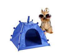 MOTHNUR Tienda para Mascotas Plegable de Oxford con Varillas Desmontables Cama Portátil para Perros y Gatos Alfombrilla Resistente para Exteriores Azul