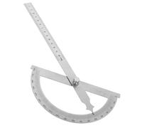 MOTHNUR Transportador de Ingletadora y Regla para Carpintería de Acero Inoxidable 180° Medidor de Ángulos 150 Mm Semicírculo Herramienta de Medición para Profesional y Bricolaje