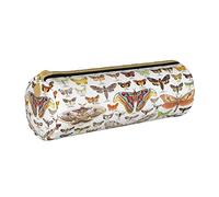 Moths of the World - Estuche para lápices, estuche para bolígrafos, caja de transporte pequeña para mujeres y adultos con cremallera suave, simple, duradero, ligero, para organizador de oficina, bolsa