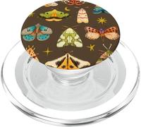 Moths Stars Whimsigoth Cottagecore Grunge Butterfly Graphic PopSockets PopGrip para MagSafe