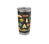 Moths Stars Whimsigoth Cottagecore Grunge Butterfly Graphic Vaso térmico de acero inoxidable de doble pared