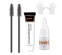 MOTIBACK Gel de cejas resistente al agua, máscara de cejas 2 en 1, maquillaje duradero resistente al sudor para mujeres principiantes, maquillaje de ojos natural de larga duración (negro)