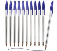 MOTIBACK Pack de 50 Bolígrafos Negros - Bolígrafos de Tinta Fluida para Oficina, Escuela y Estudios (Azul, 50pcs)