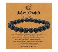 MOTIBACK Pulsera antiansiedad para mujeres y hombres, pulsera de piedras preciosas naturales para aliviar el estrés, calmar y concentrarse, pulsera elástica de atención plena, regalo para la salud