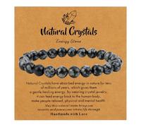 MOTIBACK Pulsera antiansiedad para mujeres y hombres, pulsera de piedras preciosas naturales para aliviar el estrés, calmar y concentrarse, pulsera elástica de atención plena, regalo para la salud