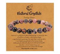 MOTIBACK Pulsera antiansiedad para mujeres y hombres, pulsera de piedras preciosas naturales para aliviar el estrés, calmar y concentrarse, pulsera elástica de atención plena, regalo para la salud