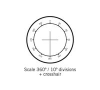Motic Placa con escala y transportador de ángulo 360°, tramos de 30° y retícula, (Ø25 mm)