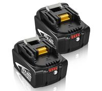 Moticett 2 pcs 5000mAh Batería Repuesto para Makita 18V Batería Compatible para Makita BL1860 BL1850B BL1850 BL1840B BL1830B BL1830 BL1820 BL1815 BL1825 BL1835 BL1845 con Indicador LED (Gris)