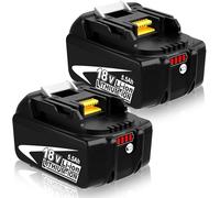 Moticett 2 pcs 5500mAh Batería Repuesto para Makita 18V Batería .Compatible para Makita BL1860 BL1850B BL1850 BL1840B BL1830B BL1830 BL1820 BL1815 BL1825 BL1835 BL1845 con Indicador LED (Blanco)