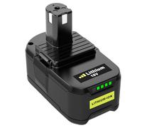 Moticett 2 x 18 V 5.5 Ah Batterie pour Ryobi +9,6 V-18 V 3 A Chargeur Compatible pour Ryobi 18V RB18L50 RB18L40 RB18L25 P108 P107 P122 P104 P105 P102 P103 (Verde)