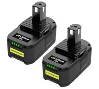 Moticett 2x18V 5.5Ah Batería de Repuesto para Ryobi 18V Compatible con la batería para Ryobi 18V RB18L50 RB18L40 RB18L25 P108 P107 P122 P104 P105 P102 P103 con indicador LED