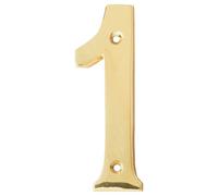 Motif 4-Inch Solid Brass Lacquered Polished Outdoor Decor Mailbox Numb