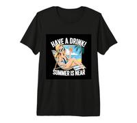 Motif de Playa con un Buen Dicho de Verano Camiseta Premium