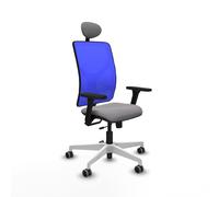 Motilla traslack malla azul similpiel gris brazos 3d base blanca cabec
