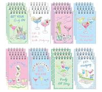 MotiMind 24 Pcs Mini Mahjong Cocktail Notebooks 4'' x 2'' Pocket Small Memo Pad Spiral Notepads for Gift Party Favors Office Supplies Unknown Binding