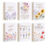 MotiMind 6 Pieces Christian Journals Gifts for Women, Watercolor Floral