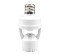 Motion Activated Light Socket, E27 Auto on Off Lamp Holder, Smart Movement Sensor Control, Hands unbound Lighting Adapter, Glow Bulb Outlet, Hallways Garages Stairs & Entrances
