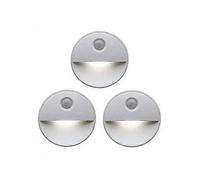 Motion-sensing LED night light Sleep-inducing shade with LED bulbs Cordless operation Perfect for bathroom cabinets, stairs and more