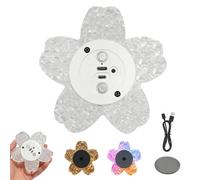 Motion Sensor Night Light, Flower Shape Rechargeable Lamp, Wireless Battery Wall Light with Auto Sensor, Construction for Cabinets Wardrobes Hallways Patio Porch Balcony Courtyard Front Porch Garden