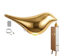 Motion Sensor Wall Light, Golden Bird Lamp, Wireless Indoor Lighting with Rechargeable Battery, Elegant Decorative Fixture, Premium Home Illumination, Gold/White Size Set for Bedroom Hallway Room