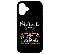 Motion to Celebrate Lawyer Graduation Law Future Attorney Carcasa para iPhone 16