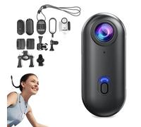 Motiontrail Camera - Nexo25 Camera, Smallest High-Res Cam in The World, With 4K/1080P, Waterproof Case, Magnetic Clip, 360° Rotation, Ideal for Sports, Travel & Outdoor Exploration (Black 1080P)