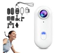Motiontrail Camera - Nexo25 Camera, Smallest High-Res Cam in The World, With 4K/1080P, Waterproof Case, Magnetic Clip, 360° Rotation, Ideal for Sports, Travel & Outdoor Exploration (White 1080P)