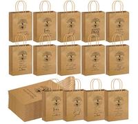 Motipuns 20 bolsas de regalo cristianas religiosas de papel kraft a granel con asa, tamaño mediano, versículo bíblico, bolsas de regalo inspiradoras, bolsas de regalo de bienvenida para la familia,